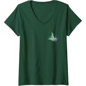 imageWomens Wicked For Good Two Halves of the Whole Heart Front ampamp Back VNeck TShirtDark Green