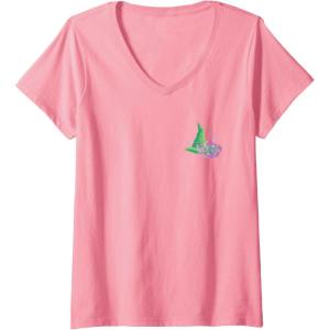 imageWomens Wicked For Good Two Halves of the Whole Heart Front ampamp Back VNeck TShirtPink