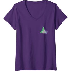 imageWomens Wicked For Good Two Halves of the Whole Heart Front ampamp Back VNeck TShirtPurple