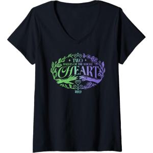 imageWomens Wicked For Good Two Halves of the Whole Heart VNeck TShirtBlack