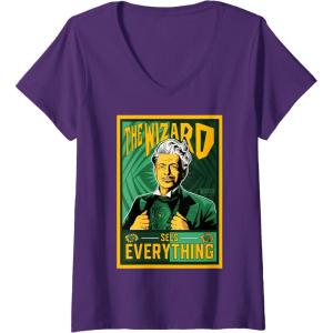 imageWomens Wicked For Good Wizard Sees Everything VNeck TShirtPurple