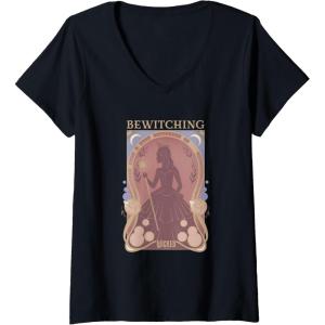 imageWomens Wicked Glinda Bewitching Silhouette VNeck TShirtBlack