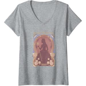 imageWomens Wicked Glinda Bewitching Silhouette VNeck TShirtHeather Grey