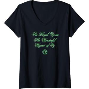 imageWomens Wicked His Royal Ozness The Wizard Front And Back VNeck TShirtBlack