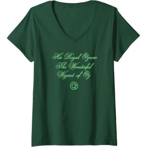 imageWomens Wicked His Royal Ozness The Wizard Front And Back VNeck TShirtDark Green