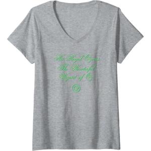 imageWomens Wicked His Royal Ozness The Wizard Front And Back VNeck TShirtHeather Grey