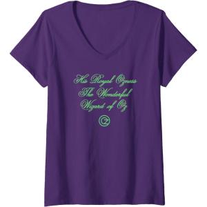 imageWomens Wicked His Royal Ozness The Wizard Front And Back VNeck TShirtPurple