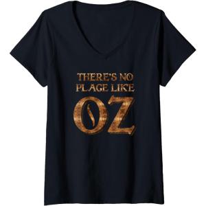 imageWomens Wicked The Wizard Theres No Place Like Oz FampampB VNeck TShirtBlack