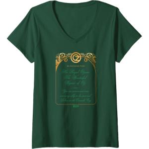 imageWomens Wicked The Wizard Welcomes You Invitation VNeck TShirtDark Green
