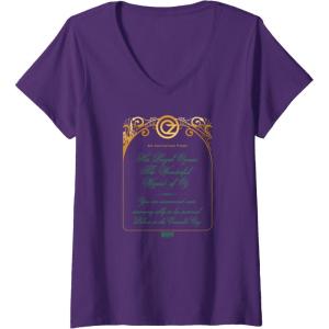 imageWomens Wicked The Wizard Welcomes You Invitation VNeck TShirtPurple