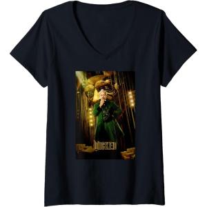 imageWomens Wicked Wizard Poster VNeck TShirtBlack