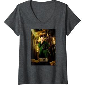 imageWomens Wicked Wizard Poster VNeck TShirtDark Heather Grey