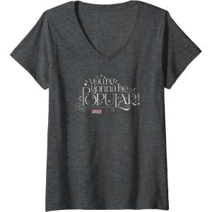 imageWomens Wicked Youre Gonna Be Popular VNeck TShirtDark Heather Grey