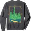imageWicked City Made Of Emerald Front And Back SweatshirtDark Heather Grey