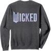 imageWicked For Good Bubble Shimmer Logo Front And Back SweatshirtDark Heather Grey