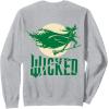 imageWicked For Good Elphaba Flying Front And Back SweatshirtHeather Grey