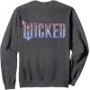 imageWicked For Good Glinda Elegant Logo Front And Back SweatshirtDark Heather Grey