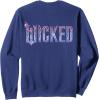 imageWicked For Good Glinda Elegant Logo Front And Back SweatshirtNavy Blue