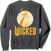 imageWicked For Good Glinda Gold Silhouette Front And Back SweatshirtDark Heather Grey