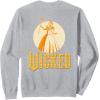 imageWicked For Good Glinda Gold Silhouette Front And Back SweatshirtHeather Grey
