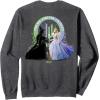 imageWicked For Good Glinda and Elphaba Friends Front ampamp Back SweatshirtDark Heather Grey