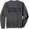 imageWicked For Good Ozian Pattern Logo Front And Back SweatshirtDark Heather Grey