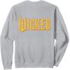 imageWicked For Good Yellow Brick Road Front And Back SweatshirtHeather Grey