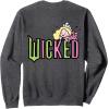 imageWicked Logo Glinda Daydreaming Playful Cartoon Style SweatshirtDark Heather Grey