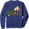 imageWicked Logo Glinda Daydreaming Playful Cartoon Style SweatshirtNavy Blue
