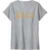 imageWomens Wicked For Good Ozian Gold Logo Front And Back VNeck TShirtHeather Grey