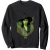 imageWicked For Good Elphaba Bold Portrait ampamp Greenery SweatshirtBlack