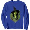 imageWicked For Good Elphaba Bold Portrait ampamp Greenery SweatshirtRoyal Blue