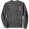 imageWicked Logo Glinda Daydreaming Playful Cartoon Style SweatshirtDark Heather Grey