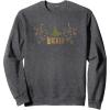 imageWicked Movie Logo Elphaba Hat Floral SweatshirtDark Heather Grey