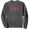 imageWicked Movie Logo Glinda Pink And Gold SweatshirtDark Heather Grey