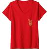 imageWomens Wicked For Good Ozian Gold Logo Front And Back VNeck TShirtRed