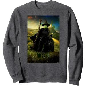 imageWicked Elphaba Defying Poster SweatshirtDark Heather Grey