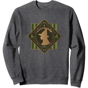 imageWicked Elphaba Enchanted Brooms Silhouette SweatshirtDark Heather Grey