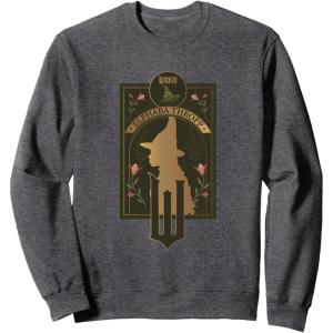 imageWicked Elphaba Thropp Floral Silhouette SweatshirtDark Heather Grey