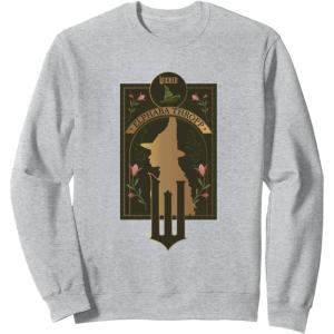 imageWicked Elphaba Thropp Floral Silhouette SweatshirtHeather Grey