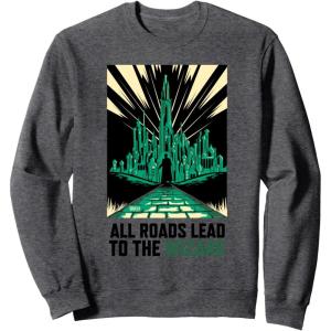imageWicked For Good All Roads Lead to the Wizard SweatshirtDark Heather Grey
