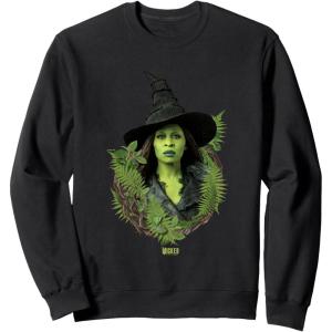 imageWicked For Good Elphaba Bold Portrait ampamp Greenery SweatshirtBlack