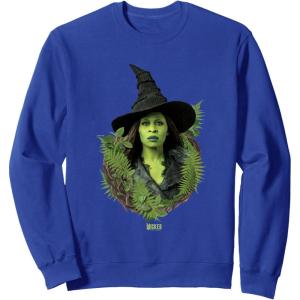 imageWicked For Good Elphaba Bold Portrait ampamp Greenery SweatshirtRoyal Blue