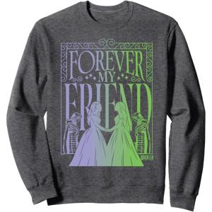 imageWicked For Good Forever My Friend Silhouettes SweatshirtDark Heather Grey