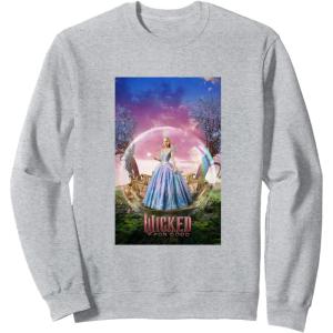 imageWicked For Good Glinda Bubble Poster SweatshirtHeather Grey