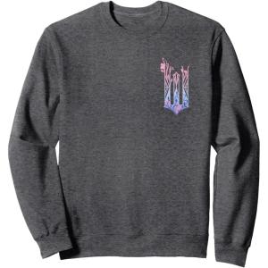 imageWicked For Good Glinda Elegant Logo Front And Back SweatshirtDark Heather Grey