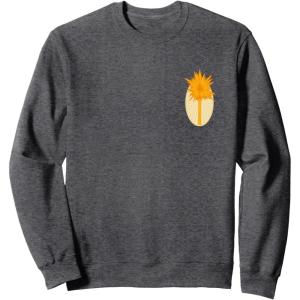 imageWicked For Good Glinda Gold Silhouette Front And Back SweatshirtDark Heather Grey