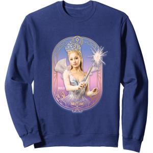imageWicked For Good Glinda Sparkling Wand SweatshirtNavy Blue
