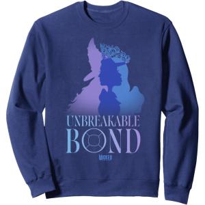 imageWicked For Good Glinda and Elphaba Unbreakable Bond SweatshirtNavy Blue