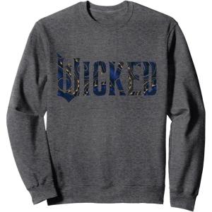 imageWicked For Good Ozian Pattern Logo SweatshirtDark Heather Grey